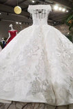2024 Ball Gown Wedding Dresses Royal Train Bateau Top P777RBMA