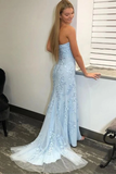 Mermaid Strapless Split Prom/Formal Dress With STIPE2BAGZ1