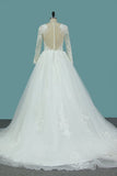 2024 Scoop Long Sleeves Tulle Wedding Dresses With PEAH8YZT