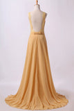 2024 Exquisite Prom Dresses Scoop A Line Lace & PR9YKHD6