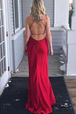 Sexy Ed Open Back Long Simple Cheap V-Neck Prom Dresses P5KG52YZ