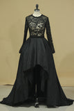 2024 Asymmetrical Prom Dresses Scoop Taffeta & Tulle Long P31YPAM8