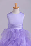2024 Flower Girl Dresses Ball Gown Scoop Floor Length PDMG67LD