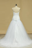 2024 Tulle Sweetheart With Applique Wedding Dresses A Line P1TQNQ1B