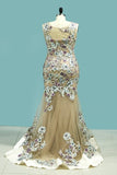 2024 Scoop Tulle With Beads & Applique Prom PC5NYXPJ