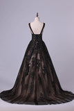 2024 High Neck A-Line Prom Gown Sweep Train With P613F78T