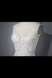 Tulle Appliques Wedding Dresses V Neck P9E6464Q