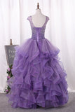 2024 Tulle Quinceanera Dresses Ball Gown Scoop PYA2FXC4