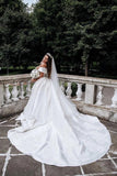 Ball Gown Off The Shoulder Satin White Sweetheart Wedding Dresses Wedding STIP46AJRNZ