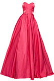 A Line Royal Blue Satin Sweetheart Strapless Prom Dresses with Pockets, Evening Dress STI15553