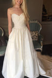 2024 Sweetheart Wedding Dresses A Line With P1PGAJQY