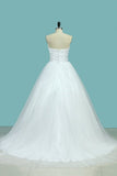 2024 Wedding Dress A Line Sweetheart Tulle With Beads PKJHRR7M
