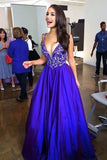 2024 Spaghetti Straps Prom Dresses A Line With Beads PHJ42KNT