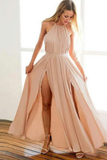 Backless Halter Floor Length Prom Dresses With STIPZ384JG8