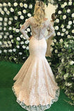 2024 Long Sleeves Scoop Mother Of The Bride Dresses Mermaid Lace PM262DPJ