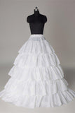 Fashion Wedding Petticoat Accessories 5 layers White Floor Length