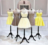 New Style Halter A line Homecoming Dresses Above Knee Short Prom Dresses