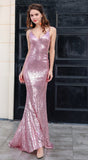 Backless Sequin Mermaid Gold Long Custom Criss Cross Sleeveless Prom Dresses