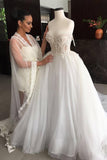 2024 Sweetheart Wedding Dresses A Line Tulle With PMAQAP9X