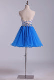 2024 Sweetheart A-Line Tulle Homecoming Dresses P9K7Y6SE