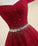 A Line Burgundy Off the Shoulder Lace up Tulle Sweetheart Long Prom Dresses