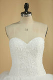 2024 Sweetheart With Applique A Line Wedding P5N5P74A