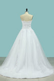 2024 A Line Sweetheart With Applique & Beads Wedding PEFAMB3S