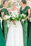 Sequin Wedding Party Dresses Bridesmaid Dresses With Short STIP693L41T