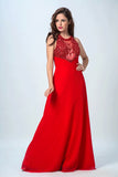 2024 Scoop Prom Dresses A Line Chiffon With P39ETR7N