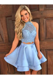 Lace Short Homecoming Dress With Open Back Two PDBGCEBH