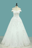 2024 Wedding Dresses A Line Off The Shoulder With Bow Knot PF9DMTT6