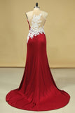 2024 Scoop Evening Dresses Mermaid Sweep Train With PQMS19YT