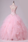 2024 Sweetheart Beaded Bodice Ball Gown Quinceanera Dresses Floor PEJZTZHE