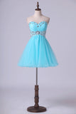 2024 Homecoming Dresses A Line Sweetheart With Beading&Sequins PX48B7NJ