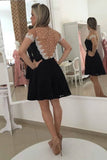 2024 A Line Scoop Short Sleeves Lace With Applique And Beads PAGS7YHH