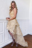 Tiered High-Low Appliques Homecoming Dress PP3P5JGS