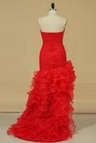 2024 Red Sexy Prom Dresses Mermaid/Trumpet High PXCCFQRM