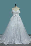 2024 Sheath Tulle Off The Shoulder Wedding Dresses With PZNTBAAL