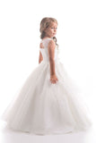 2024 Flower Girl Dresses A Line Scoop Tulle With Beads And PQQ7SZCP