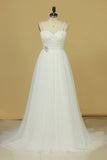 2024 Sexy Open Back A Line Wedding Dresses Spaghetti Straps Tulle With Applique PNGBBSE3