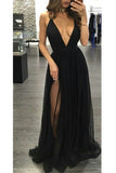 2024 Spaghetti Straps A Line Evening Dresses Tulle With PX8Z4BSR
