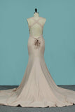 2024 Sexy Open Back Prom Dresses Straps Spandex P7RE9HG6