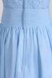 2024 A Line V Neck Chiffon & Lace Bridesmaid Dresses PBZLT14Z