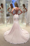 2024 New Arrival Wedding Dresses Mermaid Chiffon With Applique P462QC7P
