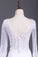 2024 See-Through Prom Dresses V Neck Long Sleeves Chiffon With Applique PGGXYLFX