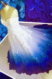 Ball Gown Sweetheart Long Prom Dresses, Strapless Quinceanera Dress with Applique STI15072