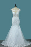 2024 Scoop Open Back Lace Wedding Dresses P18D6JXG