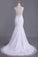 2024 Scoop Wedding Dresses Mermaid/Trumpet Sweep Train Tulle With Applique PMF2LKQH