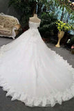 2024 Fantastic Bling Bling Wedding Dresses Off The Shoulder With Appliques And Sequins Lace P4J6LS11