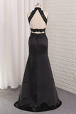 2024 Sexy Open Back High Neck Mermaid Prom Dresses P9G898NF
